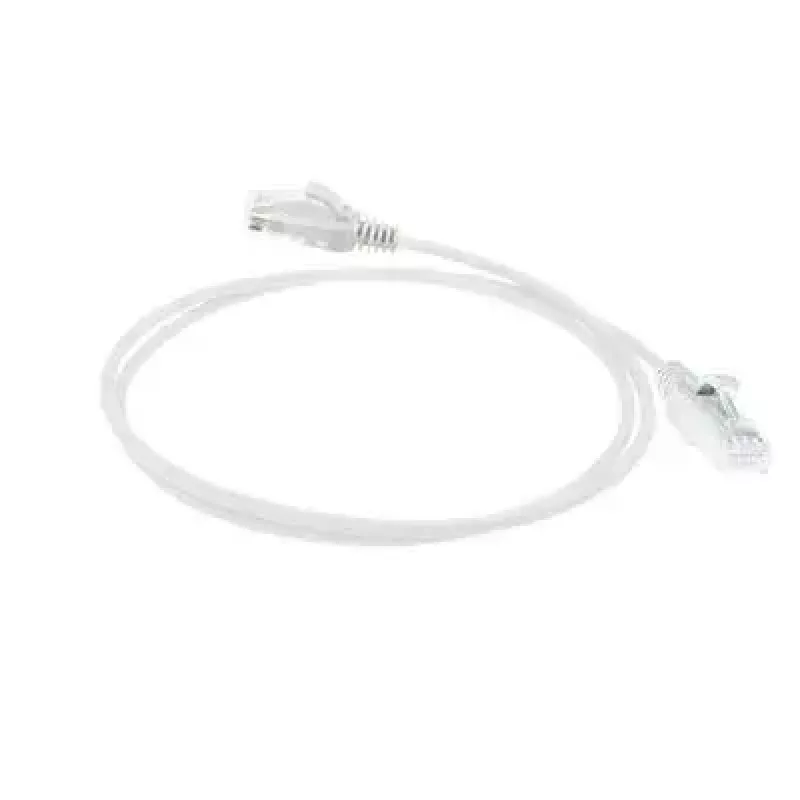 ACT wit 1 m LSZH U/UTP CAT6 datacenter slimline patchkabel met trekontlasting en RJ45-stekkers