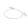 ACT wit 5 meter LSZH U/UTP CAT6 datacenter slimline patchkabel trekontlasting met RJ45-stekkers