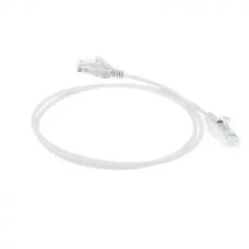 ACT wit 5 meter LSZH U/UTP CAT6 datacenter slimline patchkabel trekontlasting met RJ45-stekkers