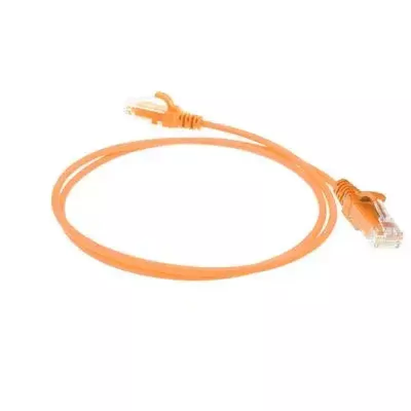 ACT oranje 5 meter LSZH U/UTP CAT6 datacenter slimline patchkabel trekontlastingvrij met RJ45-stekkers