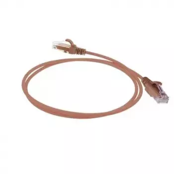 ACT bruin 2 meter LSZH U/UTP CAT6 datacenter slimline patchkabel trekontlasting met RJ45-stekkers