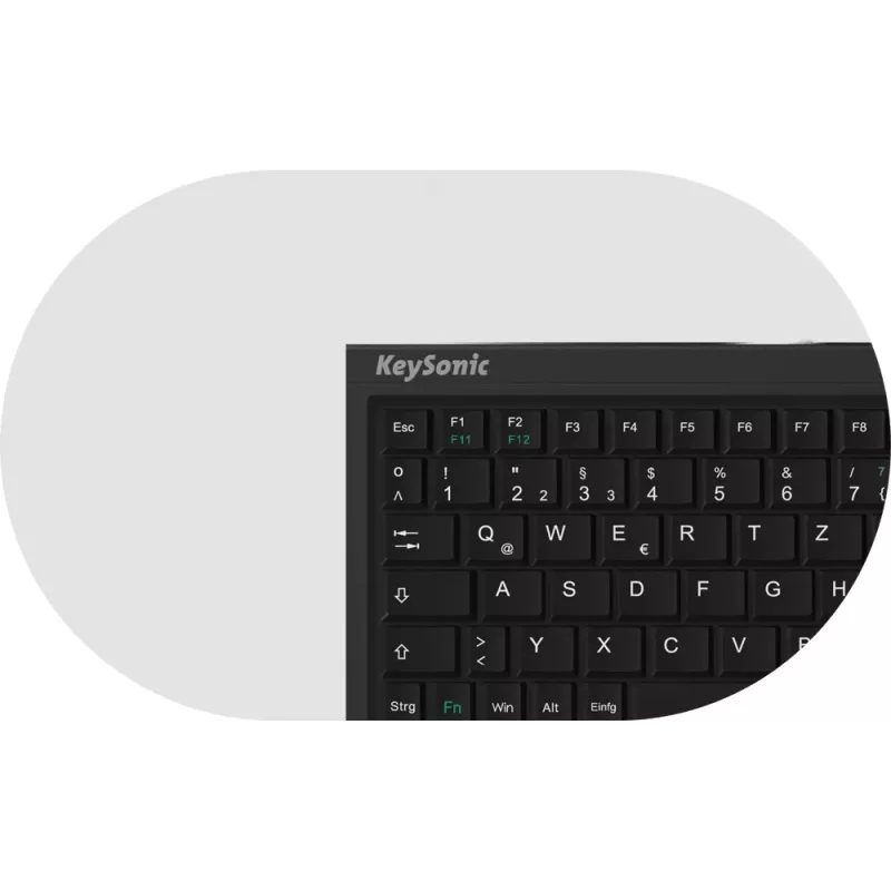 KeySonic ACK-3410 (UK) toetsenbord home USB QWERTY UK Engels zwart