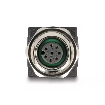DeLOCK M12 adapter A-gecodeerd 8-polige bus naar RJ45-bus recht
