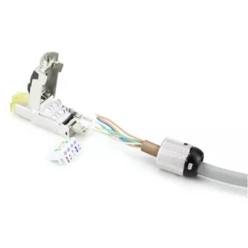 ACT veldmonteerbare stekker RJ45 CAT6A afgeschermd, gereedschapsloos, 4PPoE 100W