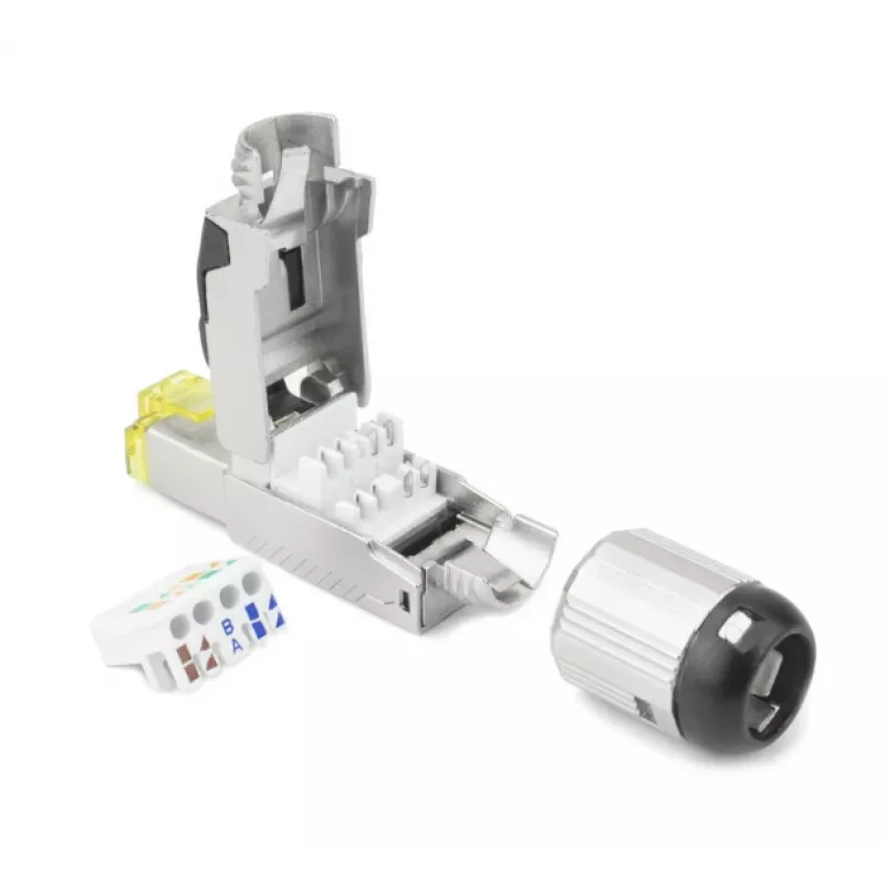 ACT veldconfectioneerbare RJ45 CAT6A-stekker afgeschermd, gereedschapsvrij, 4PPoE 100W