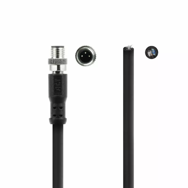 ACT Industrial 1,50 meter sensorkabel M8A 3-polig stekker naar open uiteinde, Ultraflex Xtreme TPE-kabel, afgeschermd