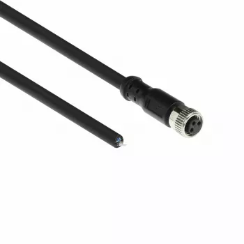ACT Industrial 5,00 meter sensorkabel M8A 3-polig bus naar open uiteinde, Ultraflex Xtreme TPE-kabel, afgeschermd