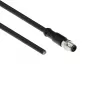 ACT Industrial 3,00 meter sensorkabel M8A 4-polig stekker naar open uiteinde, Ultraflex Xtreme TPE-kabel, afgeschermd
