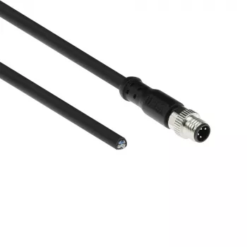 ACT Industrial 1,50 meter sensorkabel M8A 4-polig bus naar open uiteinde, Ultraflex Xtreme TPE-kabel, afgeschermd