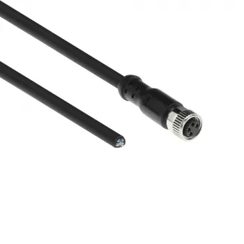 ACT Industrial 3,00 meter sensorkabel M8A 4-polig bus naar open uiteinde, Ultraflex Xtreme TPE-kabel, afgeschermd