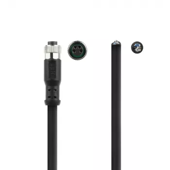 ACT Industrial 3,00 meter sensorkabel M8A 4-polig bus naar open uiteinde, Ultraflex Xtreme TPE-kabel, afgeschermd