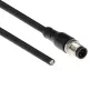 ACT Industrial 5,00 meter sensorkabel M12A 4-polig stekker naar open uiteinde, Superflex Xtreme TPE-kabel, afgeschermd