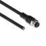 ACT Industrial 3,00 meter sensorkabel M12A 4-polig bus naar open uiteinde, Superflex Xtreme TPE-kabel, afgeschermd