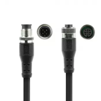 ACT Industrial 3,0 meter sensorkabel M12A 5-polig stekker naar M12A 5-polig bus, Superflex Xtreme TPE-kabel, afgeschermd