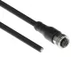 ACT Industrial 1,50 meter sensorkabel M12A 5-polig bus naar open uiteinde, Superflex Xtreme TPE-kabel, afgeschermd
