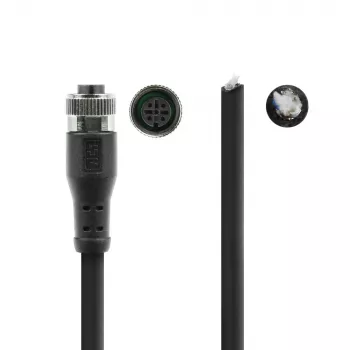 ACT Industrial 1,50 meter sensorkabel M12A 5-polig bus naar open uiteinde, Superflex Xtreme TPE-kabel, afgeschermd