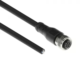 ACT Industrial 3,00 meter sensorkabel M12A 5-polig stekker naar open uiteinde, Superflex Xtreme TPE-kabel, afgeschermd