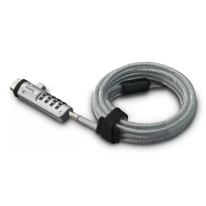 Hama USB-kabelslot zilver, transparant 1,8 m