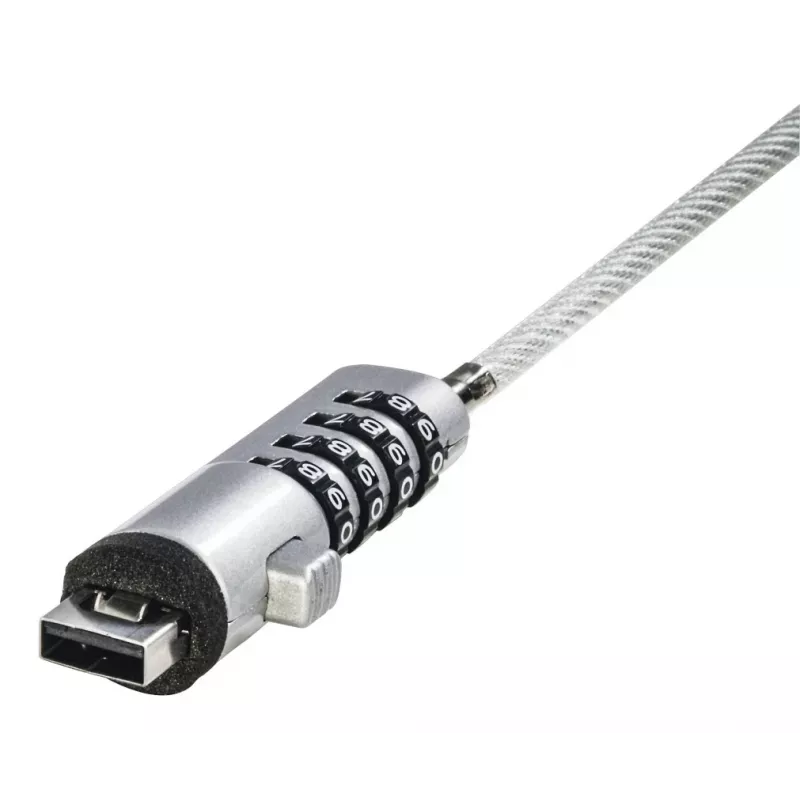 Hama USB-kabelslot zilver, transparant 1,8 m