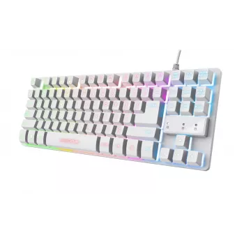 Trust GXT 833W Thado toetsenbord gaming USB QWERTZ Duits wit