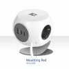 ACT AC2420 stroomverlenging 1,5 m 3 AC-stopcontacten binnen wit
