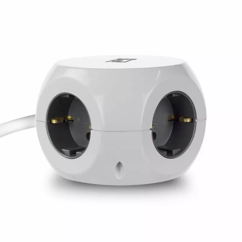 ACT AC2420 stroomverlenging 1,5 m 3 AC-stopcontacten binnen wit