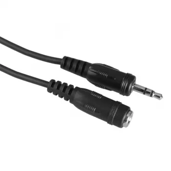 Audiokabel Hama 00205105 5m 3,5mm stekker naar bus zwart