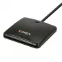 Lindy USB 2.0 smartcardlezer, USB, zwart, 1,2 m, 480 MB/s, 2 jaar, CE, Federal Communications Commission (FCC), REACH, RoHS