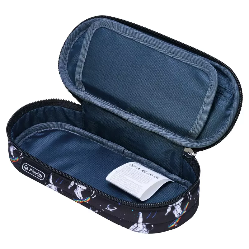 Herlitz Space Skater zachte etui polyesterm donkerblauw wit