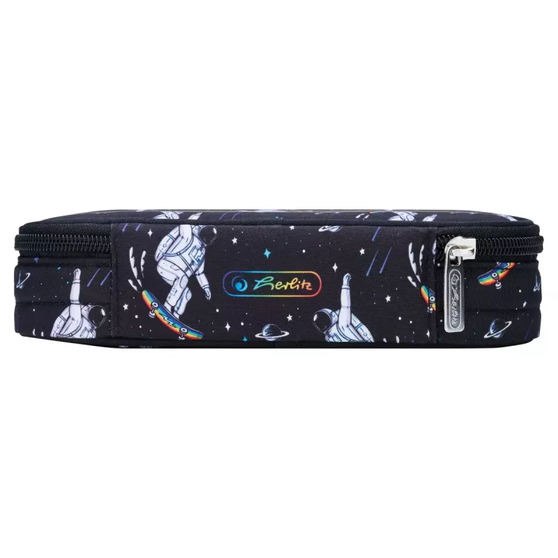 Herlitz Space Skater zachte etui polyesterm donkerblauw wit