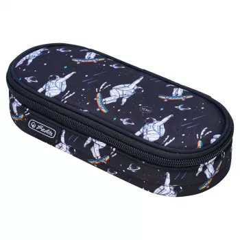 Herlitz Space Skater zachte etui polyesterm donkerblauw wit