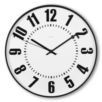 Hama Formentera quartz horloge rond zwart, wit