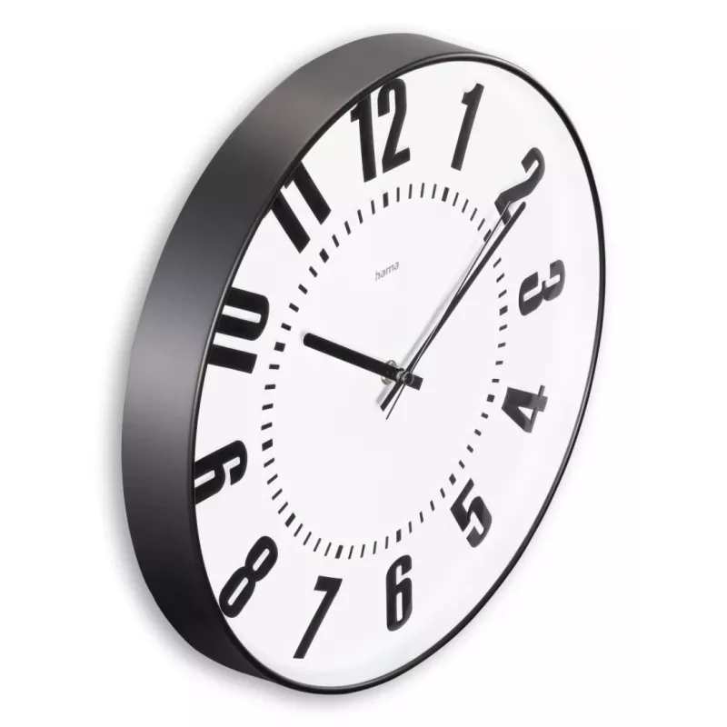 Hama Formentera quartz horloge rond zwart, wit