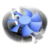 Koelset PCCOOLER E90 top-blow CPU-koeler 8 cm 1000-2000 tpm hydraulisch lager Blauw