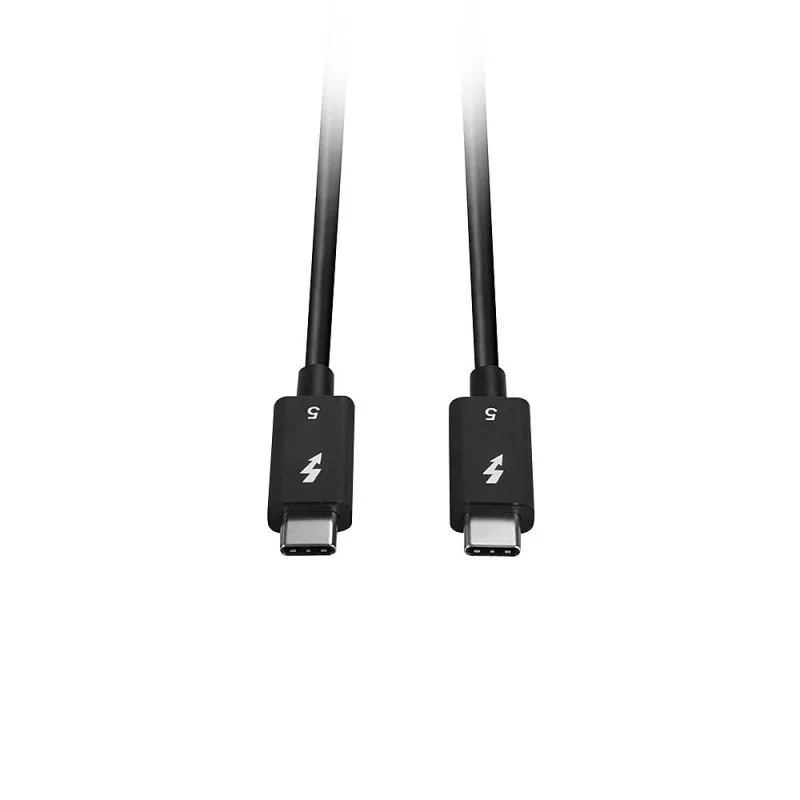 Lindy 1m Thunderbolt 5 kabel, 80Gbit/s, Passief, Stekker, Stekker, 1 m, 80 Gbit/s, Zwart, Nikkel