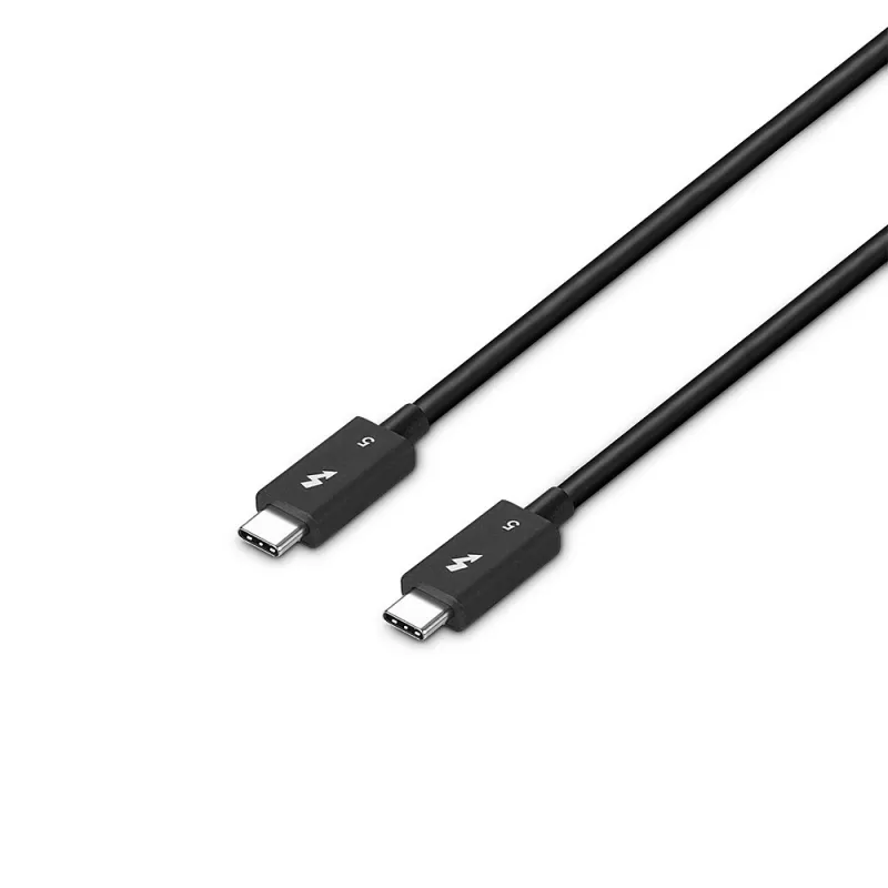 Lindy 1m Thunderbolt 5 kabel, 80Gbit/s, Passief, Stekker, Stekker, 1 m, 80 Gbit/s, Zwart, Nikkel