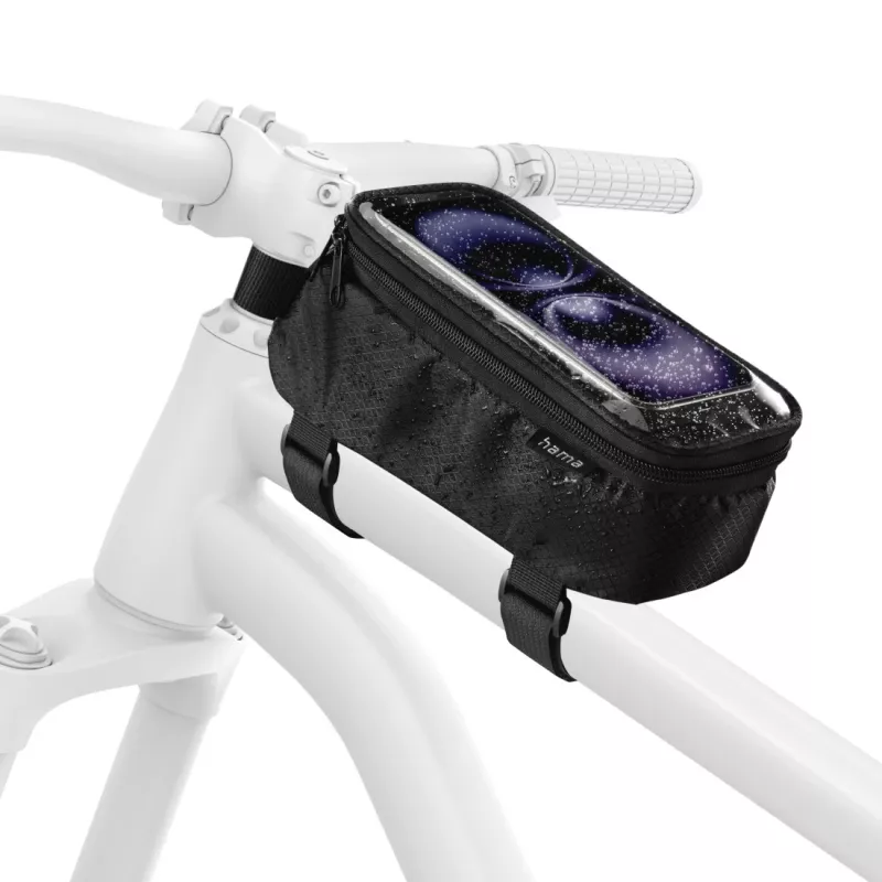 Hama 00121353 Fietstas/-mand Frame 1,7 l Polyester Zwart
