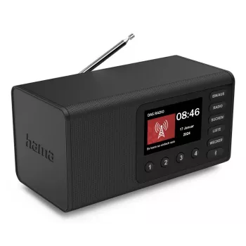 Persoonlijke radio Hama DR1001 Digitaal DAB DAB+ FM 5W TFT-display