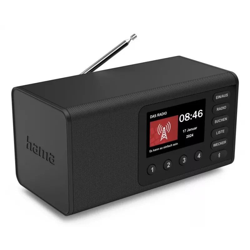 Persoonlijke radio Hama DR1001 Digitaal DAB DAB+ FM 5W TFT-display