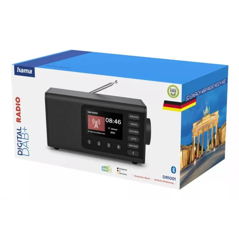 Persoonlijke radio Hama DR1001 Digitaal DAB DAB+ FM 5W TFT-display