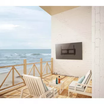 Manhattan Outdoor wandbeugel voor tv & monitors (kantelbaar, diefstalbeveiliging), Voor schermen van 37 inch tot 65 inch, VESA-compatibiliteit: alle tussen 200x200 mm en 600x400 mm – controleer de afmetingen van de vier bevestigingsgaten op de achterkant van het scherm om te controleren of hij past, Max. 80 kg, Afsluitbaar, beugel