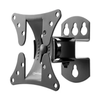 Manhattan draaibare wandhouder voor tv & monitors (kantel- en draaibaar), voor schermen van 13 inch tot 27 inch, VESA-compatibiliteit: alle tussen 75x75mm en 100x100mm - controleer de afmetingen van de vier bevestigingsgaten op de achterkant van het scherm om te controleren of deze past, enkele standaardhouder, max 30kg