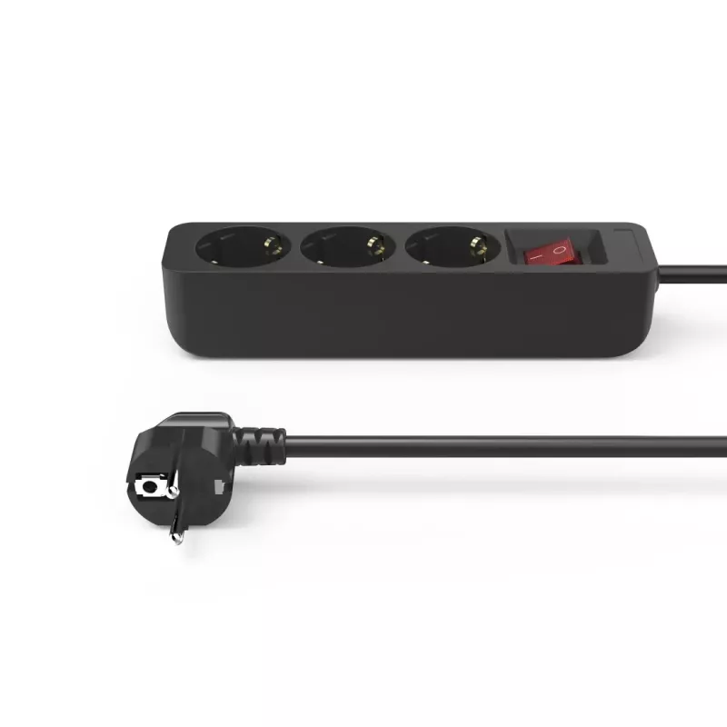 Hama 00223013 verlengsnoer 1,4 m 3 AC-uitgangen binnen zwart