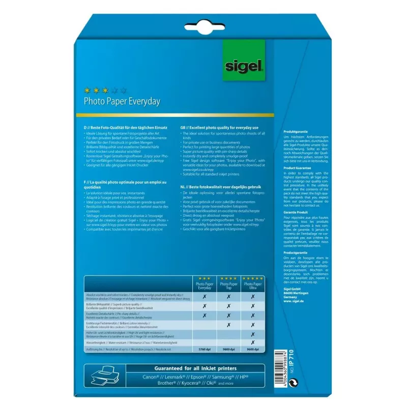Drukpapier A4 Sigel IP710 Gloss 20 vel wit