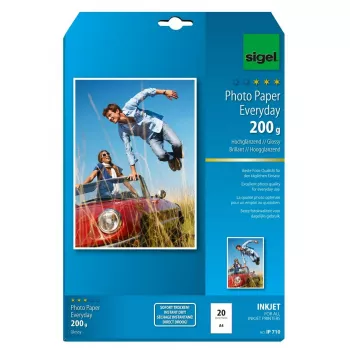 Drukpapier A4 Sigel IP710 Gloss 20 vel wit