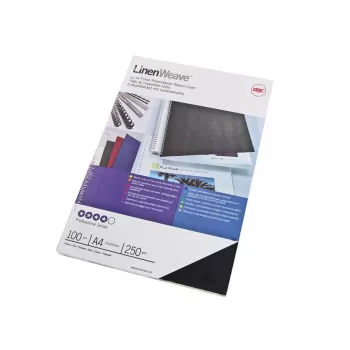 GBC LinenWeave bindomslagen 250 g/m² A4 zwart (100)