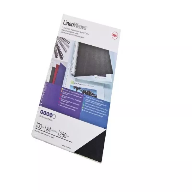 GBC LinenWeave bindomslagen 250g/m² A4 wit (100), A4, wit, 100 st.