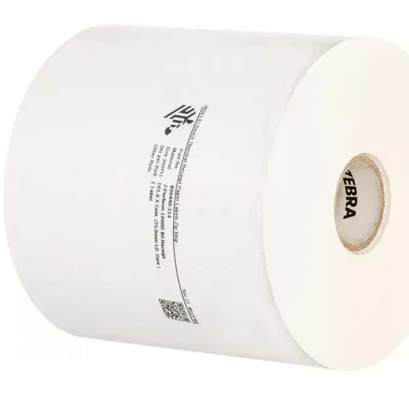 Zebra Z-Perform 1000D 80 kassabonrol, 80 micron, 5,1 cm kern, voor MZ 220