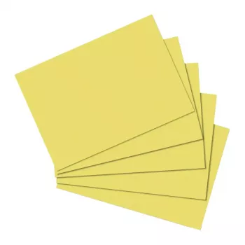 Kaartkaart Herlitz 10837136 geel A5 100 stuks