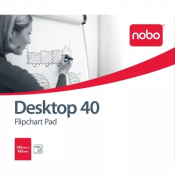 Nobo flipchartblok blanco 580x480 40 vel, wit, blanco, B1, 40 pagina's, 580 mm, 485 mm